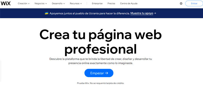 wix hacer pagina web